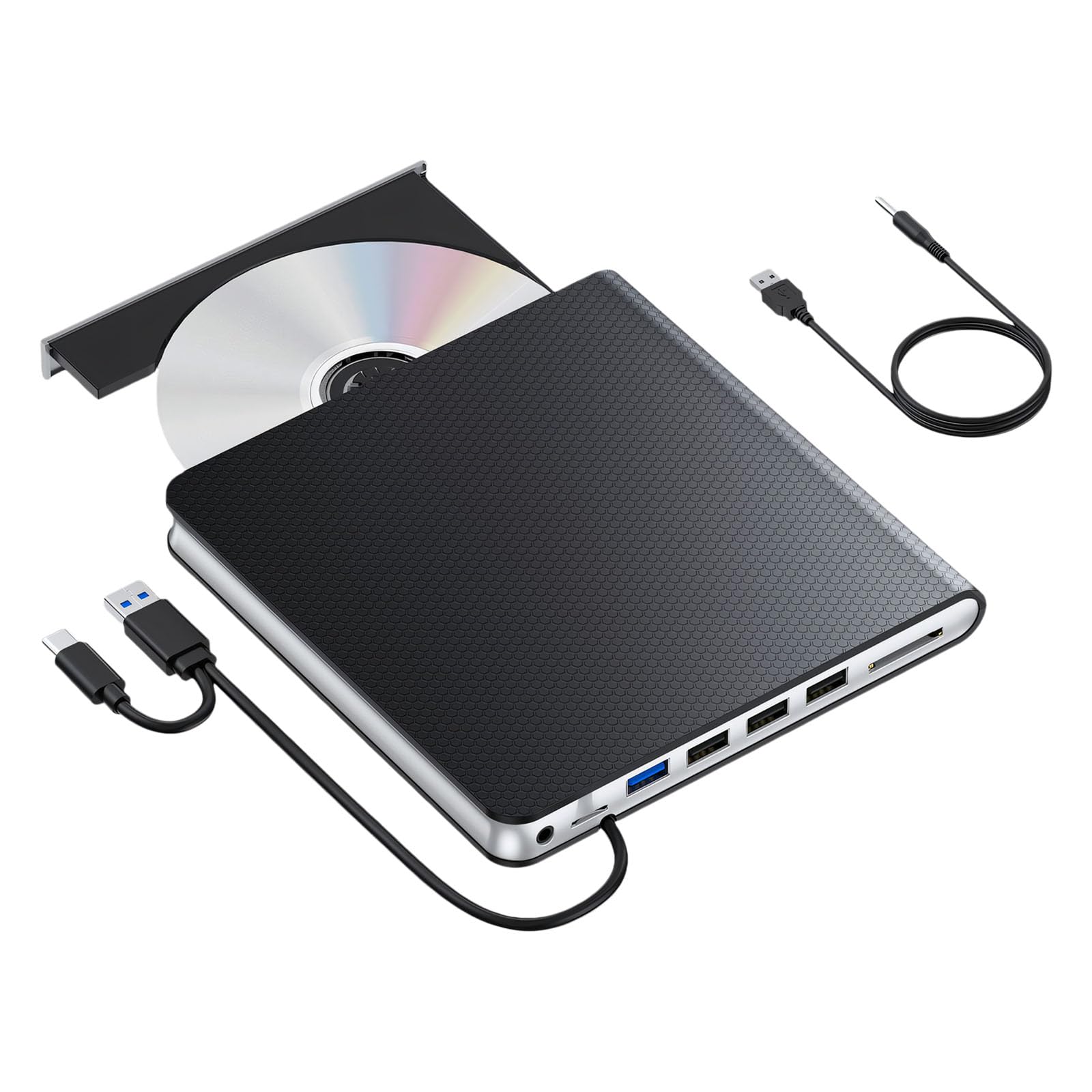 Disco externo USB tipo C para escritor, lector de disco duro USB 3.0 USB 2.0 para portátil disco externo