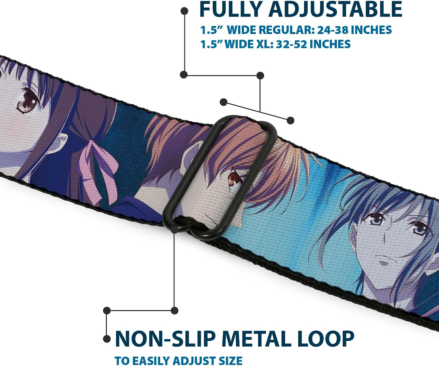 Crunchyroll Belt, Seatbelt Buckle Belt, Fruits Basket Yuki Tohru Kyo Final Season Group Pose Blues, Adjustable