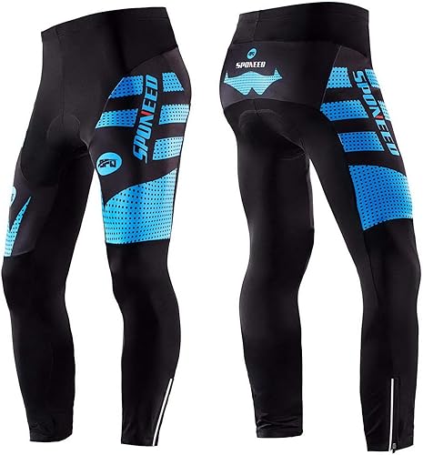 sponeed - Mallas de ciclismo para hombre, acolchadas, 4D, para ciclismo de carretera