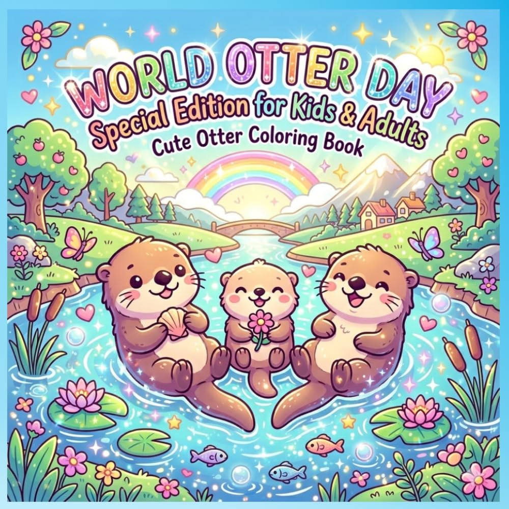World Otter Day Coloring Book for Kids & Adults: Celebrate Nature, Wildlife, and Adorable Otters Through Coloring Fun!