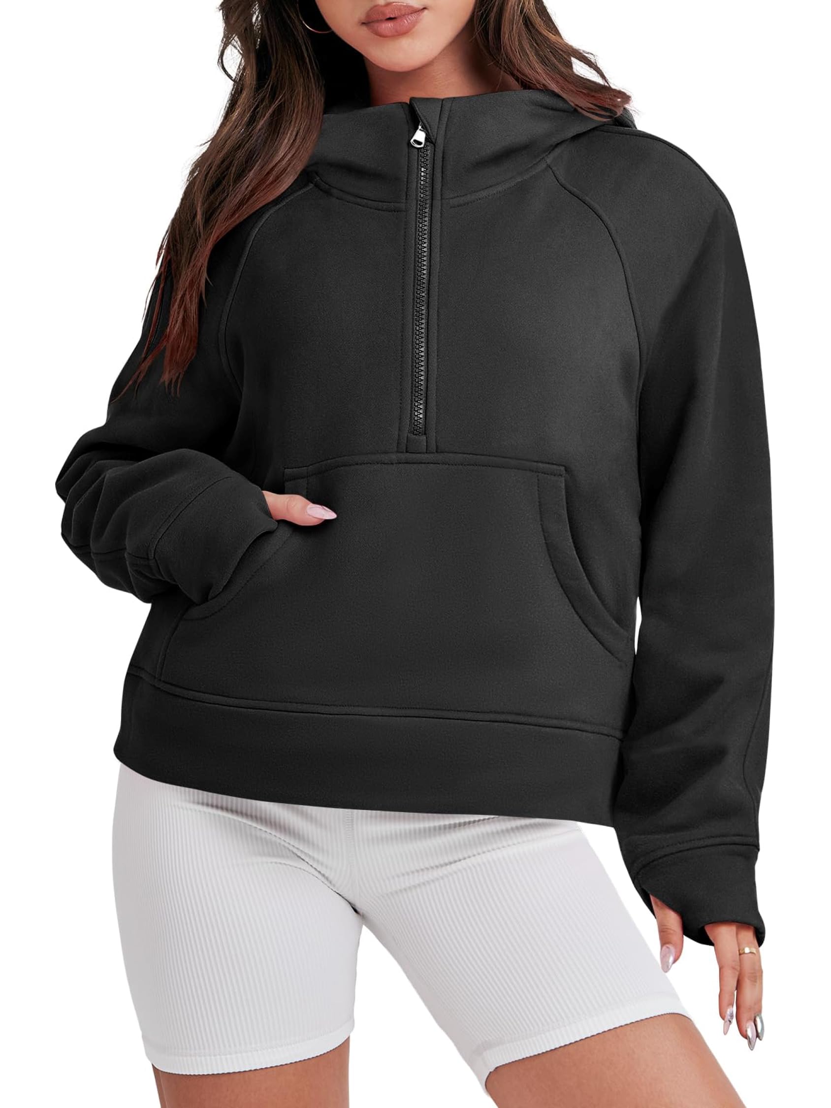 Timuspo Hoodie Damen Sweatjacke Kapuzenjacke mit Fleecet-Innenfutter Basic Zip Up Hoodie Pullover Winter Damen-Oberteile