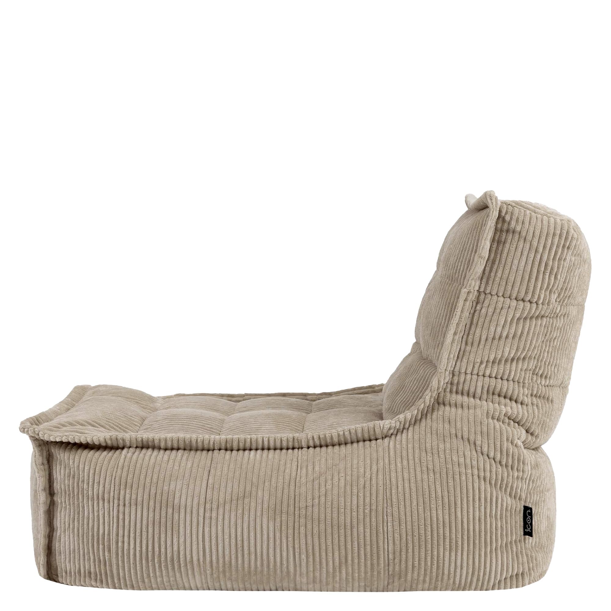Icon Dolce Poltrona Sacco In Velluto A Coste Beige - Con Imbottitura Inclusa, Leggera