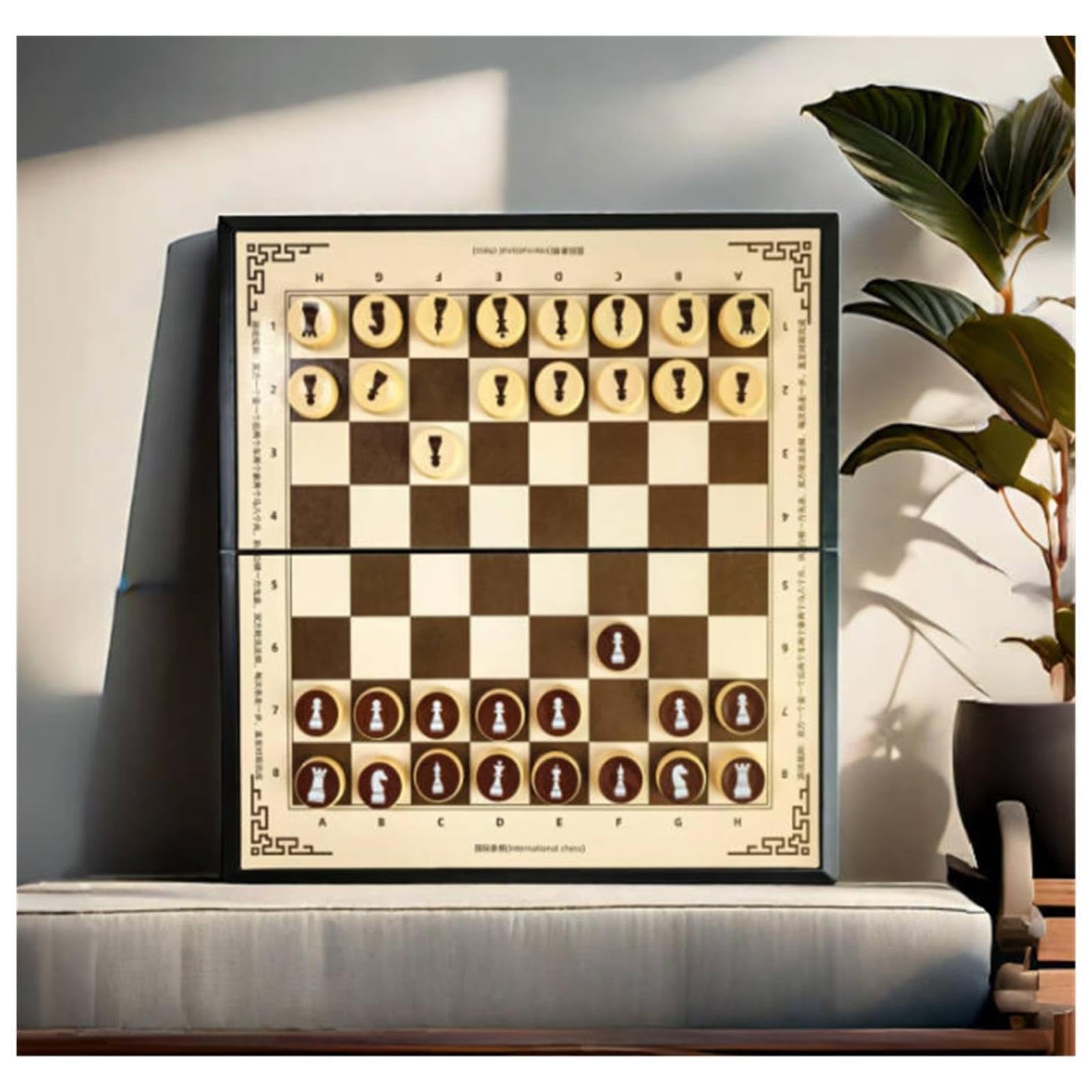 Kit d'échecs magnétique Pliable Compact, Aimant imprimé