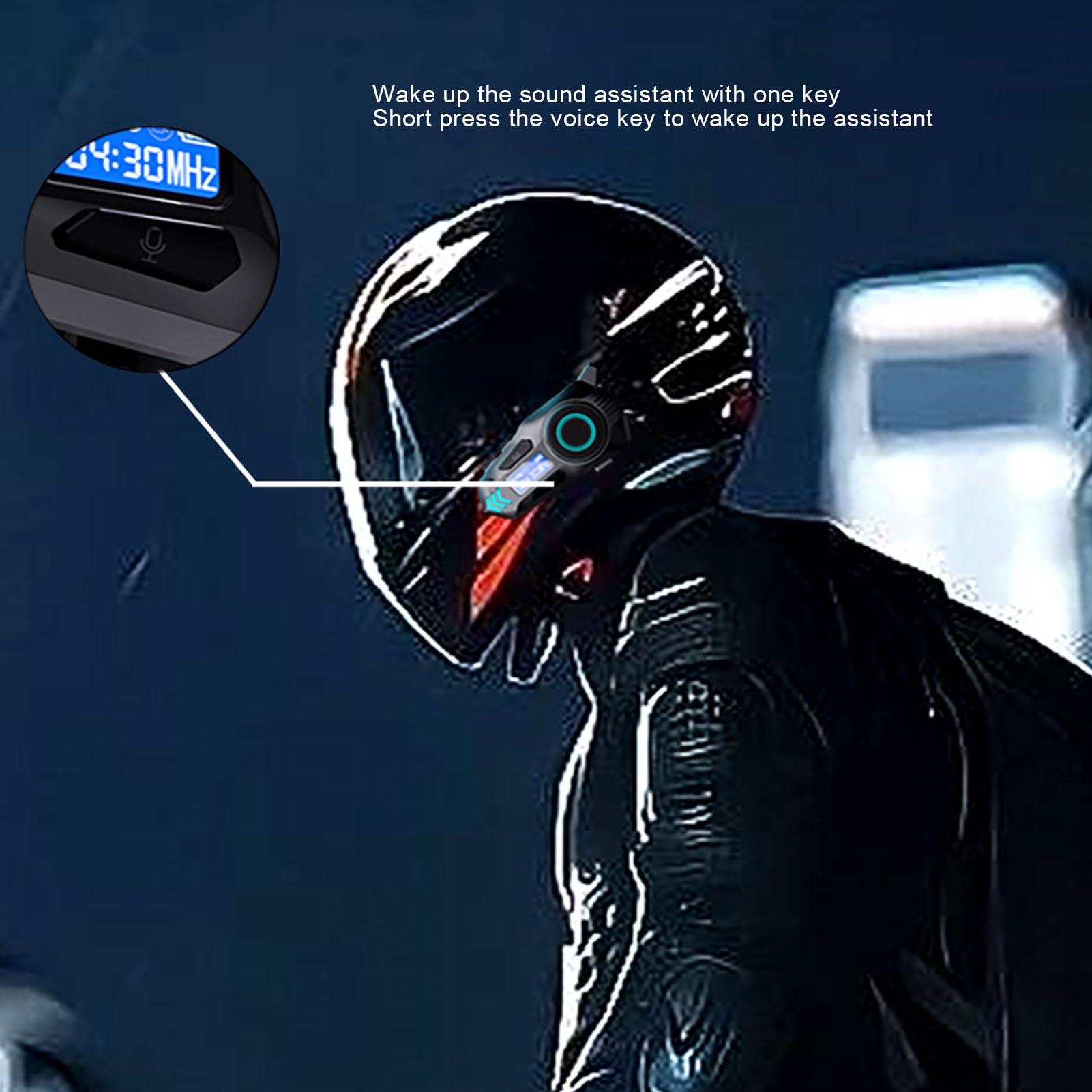 Casque Bluetooth Moto, Haut-parleurs 40mm avec Réduction de