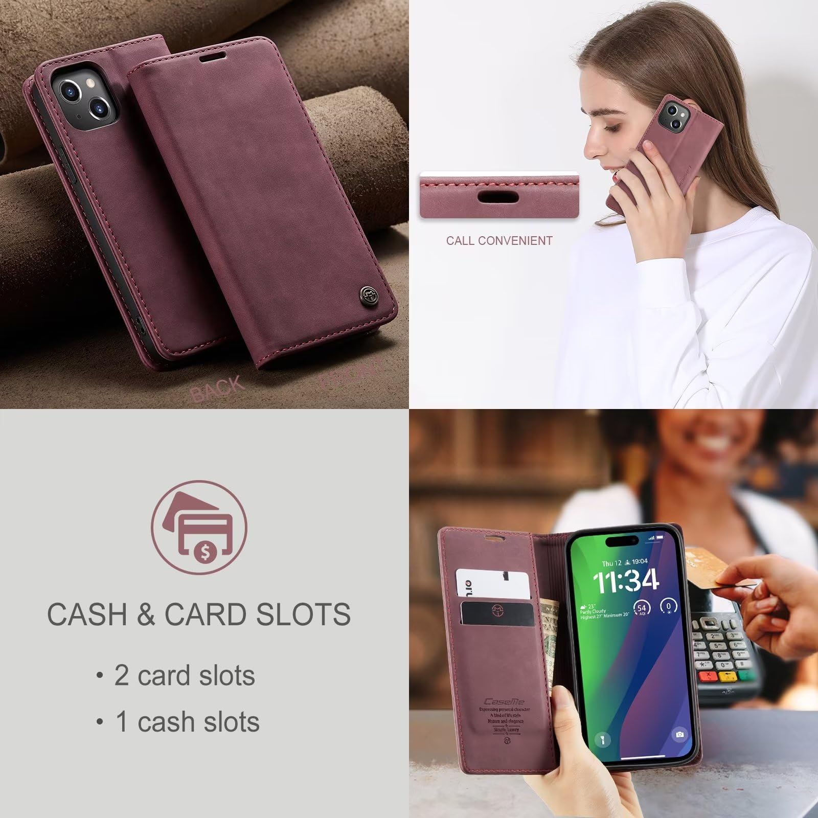 Cover Portafoglio Xiaomi Mi 10T Lite 5G In Pelle PU Con 2 Pellicole Vetro Temperato - Colore Caffè - 3