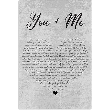 Amazon Com Lifehouse You And Me Lyrics Song Poster Gift For Men Woman Poster Home Art Wall Posters No Framed Posters Prints
