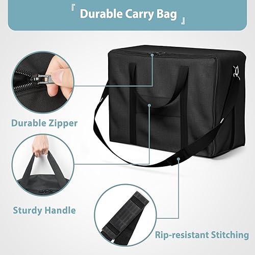 Miniatura 4 de SHINESTAR Bolsa de transporte para plancha Blackstone de 17 pulgadas y 22 pulgadas con capucha y soporte, bolsa de transporte portátil para viajes,