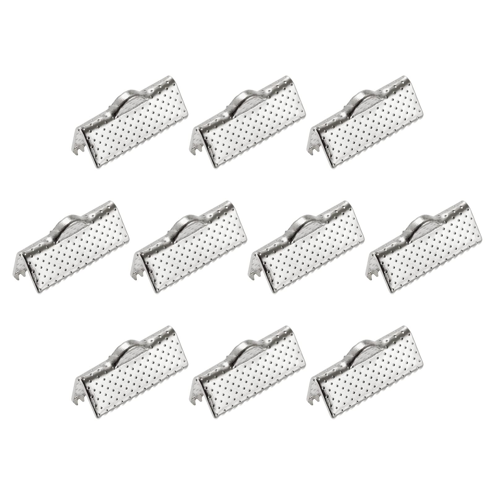Fermoirs à sertir pour ruban 16 mm argentés uxcell aux lignes épurées pour finitions durables