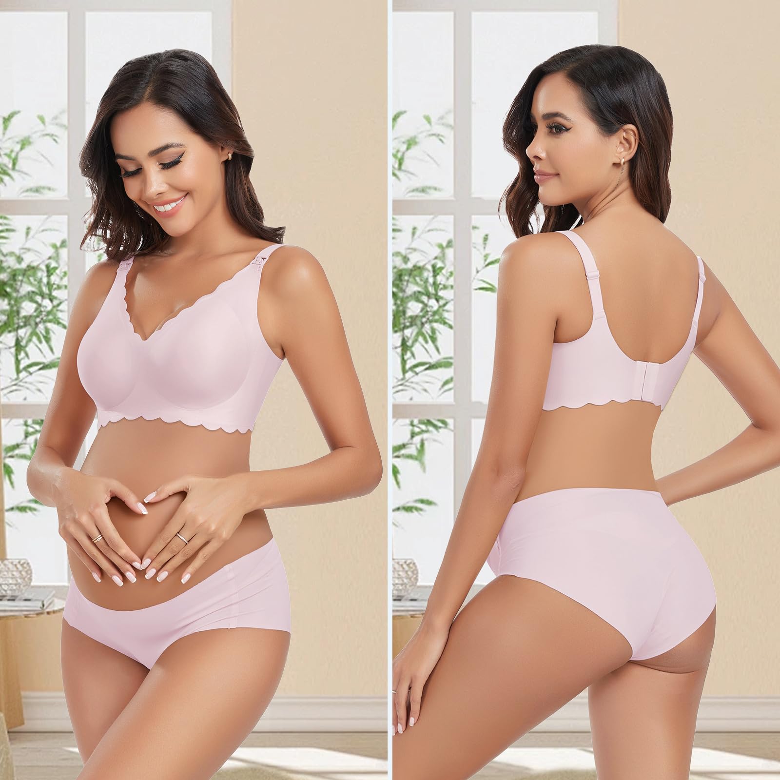 Gailife Lot de 3 soutiens-gorge d'allaitement sans couture sans fil soutiens-gorge de grossesse grossesse soutien-gorge d'allaitement doux