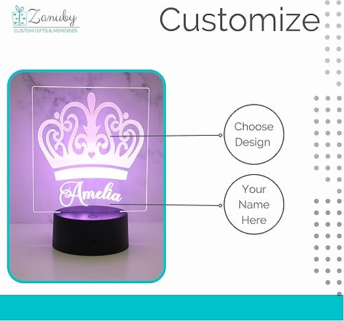Miniatura 2 de Zanuby Luz nocturna personalizada para niños y niñas, regalos únicos de luz nocturna con nombre personalizado para niños y niñas, regalos