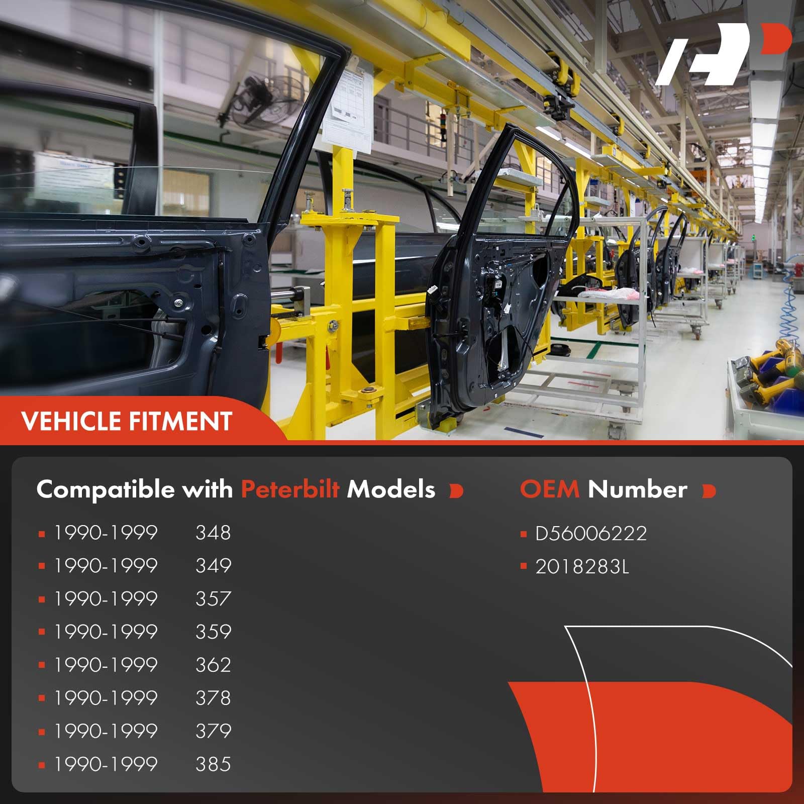 Manivela De Ventanilla Manual Cromada Para Peterbilt 320-389 | Lado Izquierdo O Derecho, Ajuste Directo