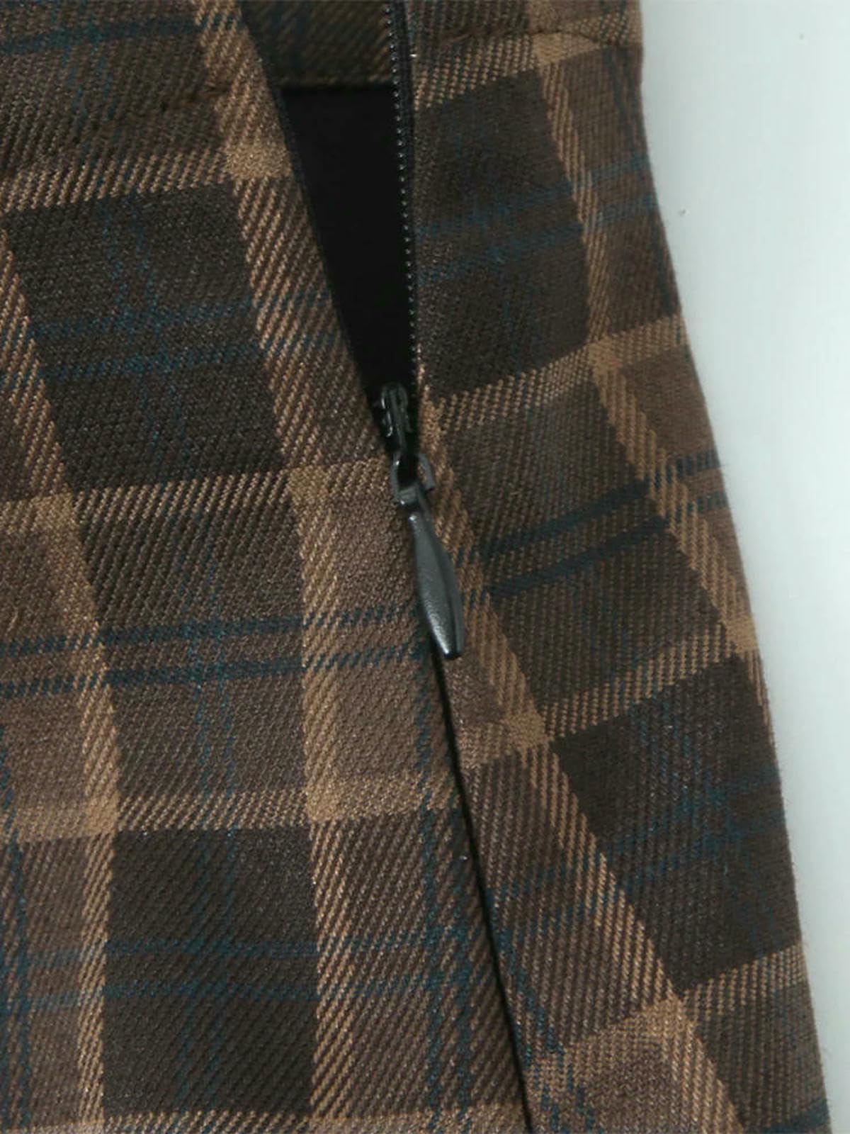 Gonna Lunga Bellezza Donna Moda Dolce Plaid Chic Cerniera Laterale Minigonna A Trapezio Gonne Sexy Sottili Vita Bassa Corte Avvolgenti-as1-m