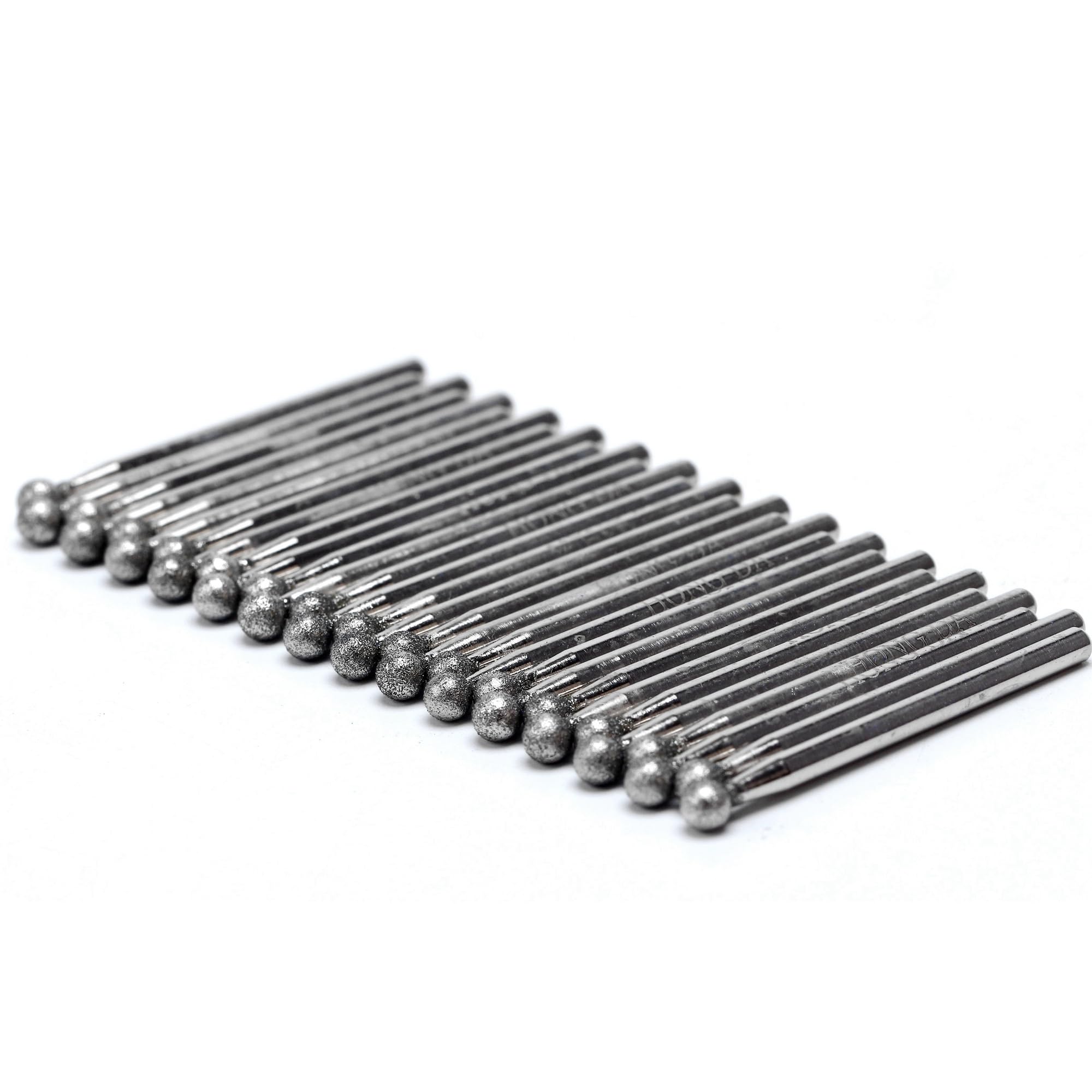 ILOVETOOL 30Pcs Ball Shape 4mm Diamond Burr Diamond Mounted Grinding Burs Stone Carving Set for Rotary Tools — Amazon image 2