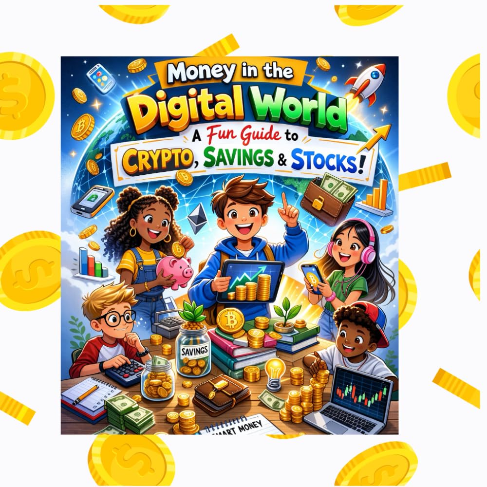 Money in the Digital World: A Beginner-kid Friendly Financial Literacy Adventure and Fun Guide to Crypto, Savings & Stocks!