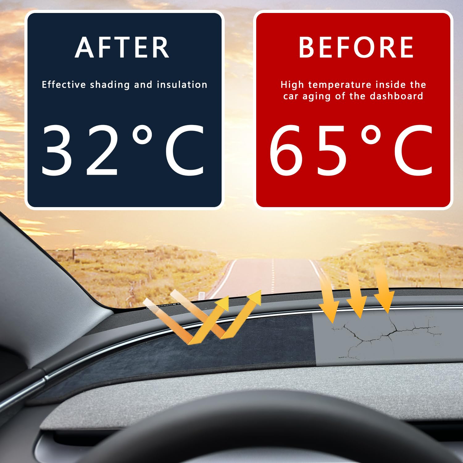 Coperture Cruscotto per Tesla Model 3 Highland 2024 Copri Cruscotto Interno Tappetino Dash Mat 2024 Model 3 Highland Accessori Interni