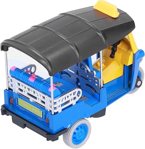 Miniatura 9 de RiToEasysports Triciclo de juguete, tire hacia atrás Triciclo tailandés Simulación Aleación Tuk Tuk Modelo de coche de juguete Juguete Vehículo para