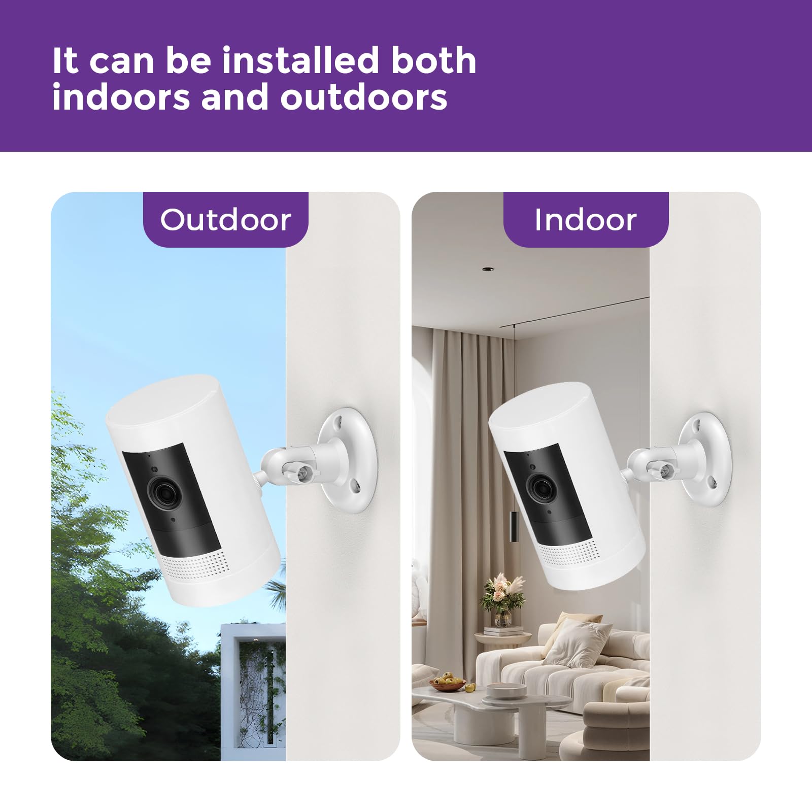 Amazon.com : 2 Pack Ring Camera Mount – No-Drill Indoor/Outdoor
