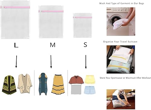 Miniatura 5 de kasiria 1pieza de malla de lavandería de lavado medio de bags- para lavandería, Blusa, Hosiery, Calcetín, ropa interior,, brasier y camisón, Viajes