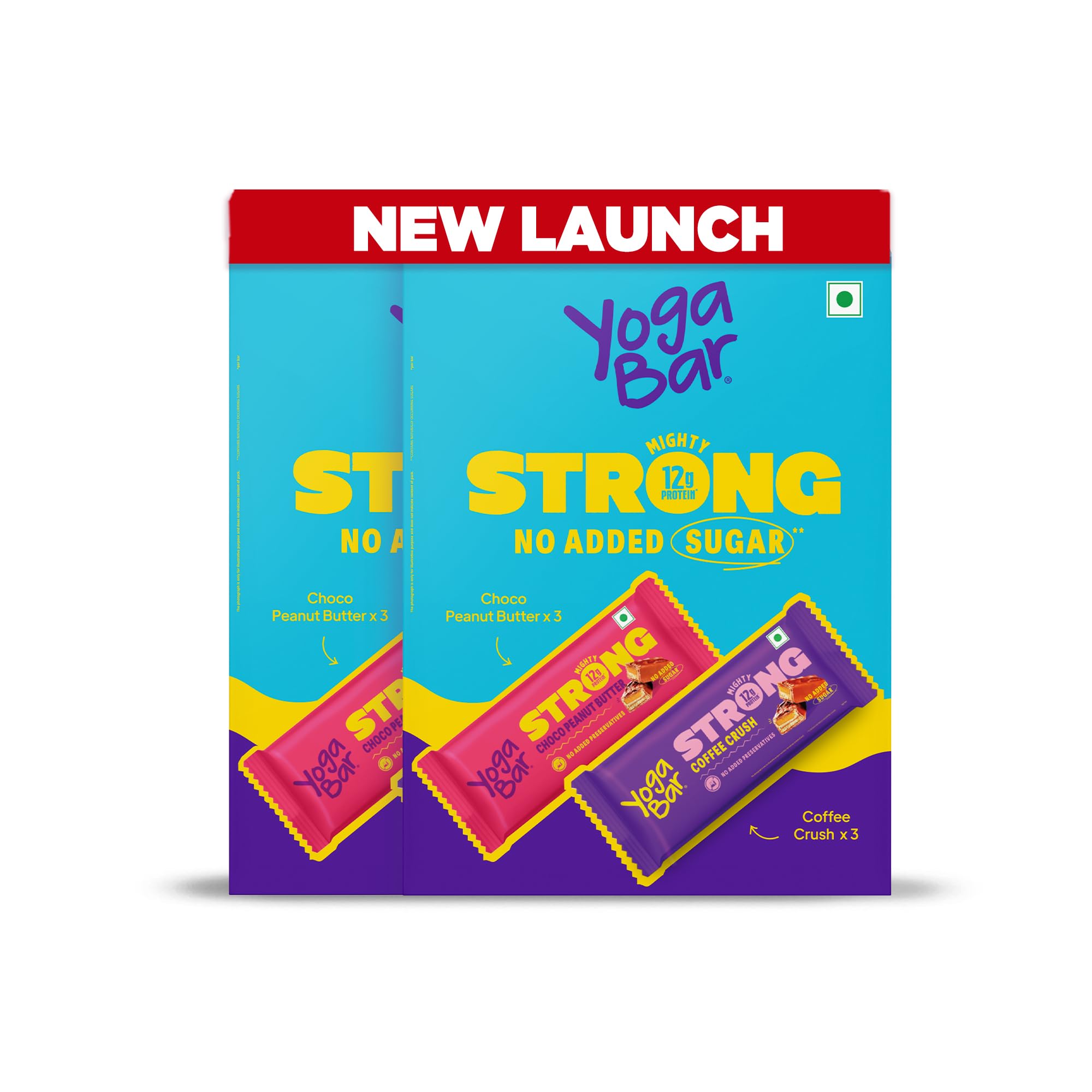 Yogabar Variety Pack 12 grams Strong Protein Bars (12 Bars),6 Choco Peanut Butter & 6 Coffee Crush, No Added Sugar and No Preservatives-image-43