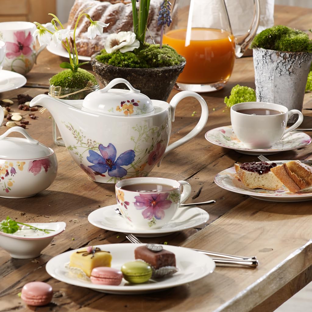Villeroy & Boch Mariefleur Tazza, 390 ml, Altezza 7 cm, Porcellana Premium, Gris