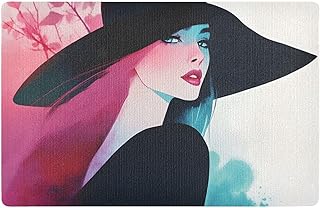 WOIWB Doormat Fancy Woman, Welcome Mat 20x32 inch Dirt Resist, Door Mat ...