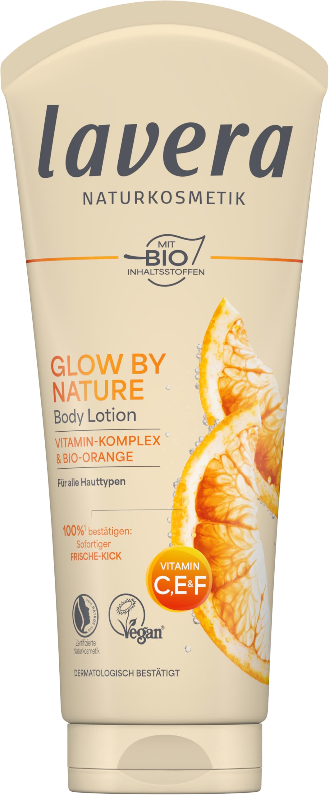 lavera Glow by Nature Body Lotion - 24h Glow-Boost - intensive Feuchtigkeit - strafft & glättet die Haut - vegan - Naturkosmetik - 200 ml