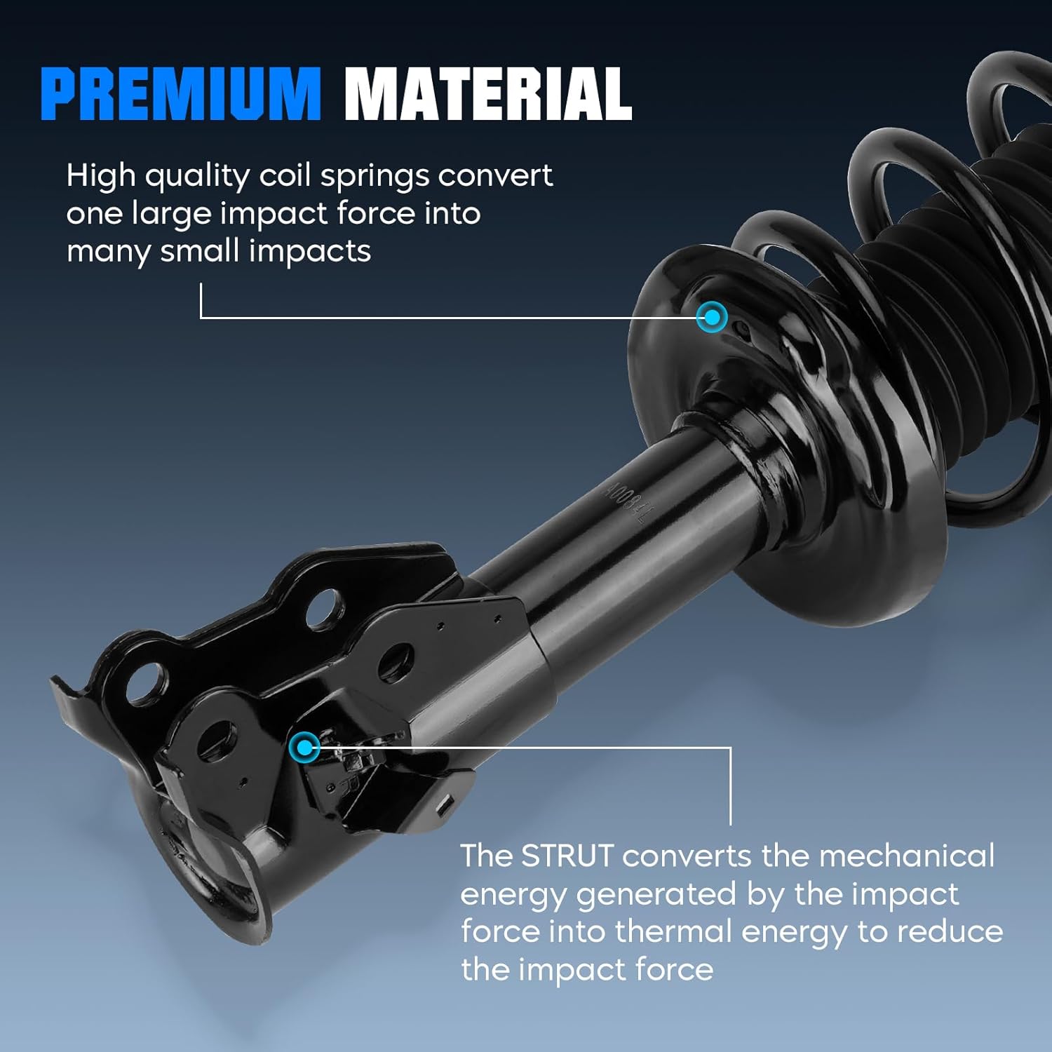 Front Spring Strut Shock Absorber for Honda Civic 1.8L Coupe(EX, LX, DX) 2006 2007 2008 2009 2010 2011, Complete Coil Struts Shocks Absorbers Replace for 172284 172285