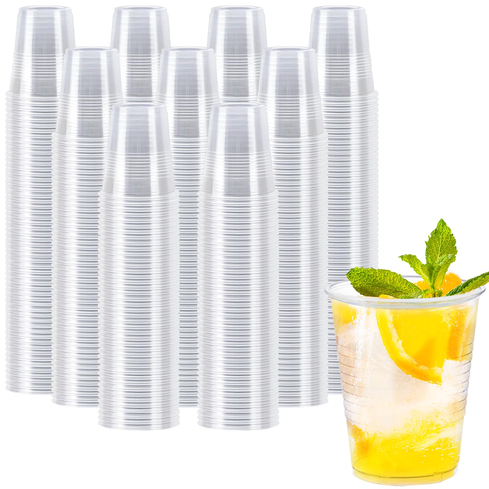 Photo 1 of Lamosi 600 Count 5 oz Plastic Cups, Disposable Clear Bathroom Cups 5 Ounce, Small Drinking Cups for Dessert, Party, Wedding, Travel, Events