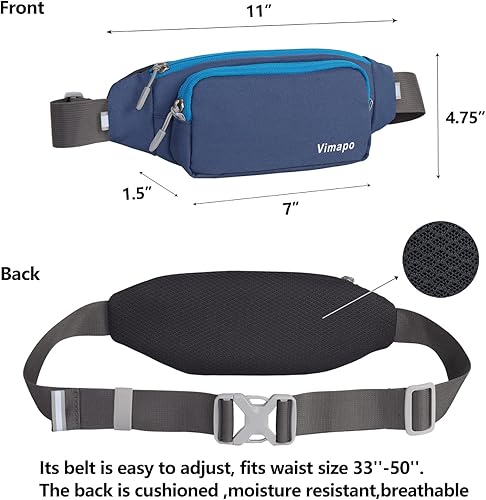 Miniatura 2 de Riñoneras para mujeres y hombres, bolsas cruzadas, bolsa de cintura delgada para correr, bolsa de cinturón con correa ajustable para entrenamiento