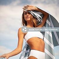 Vista 4 de SummerSand Toalla de playa de microfibra extra grande (79 x 39.5 pulgadas), secado rápido, sin arena, compacta y ligera para viajes