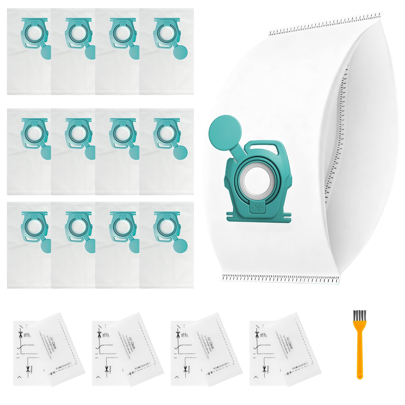 Confezione da 12 Sacchetti Aspirapolvere Compatibili con Miele Guard S1/L1/M1, Sacchetti per Aspirapolvere ad Alta Capacità, Filtrazione Multistrato, Ricambio per Serie Guard