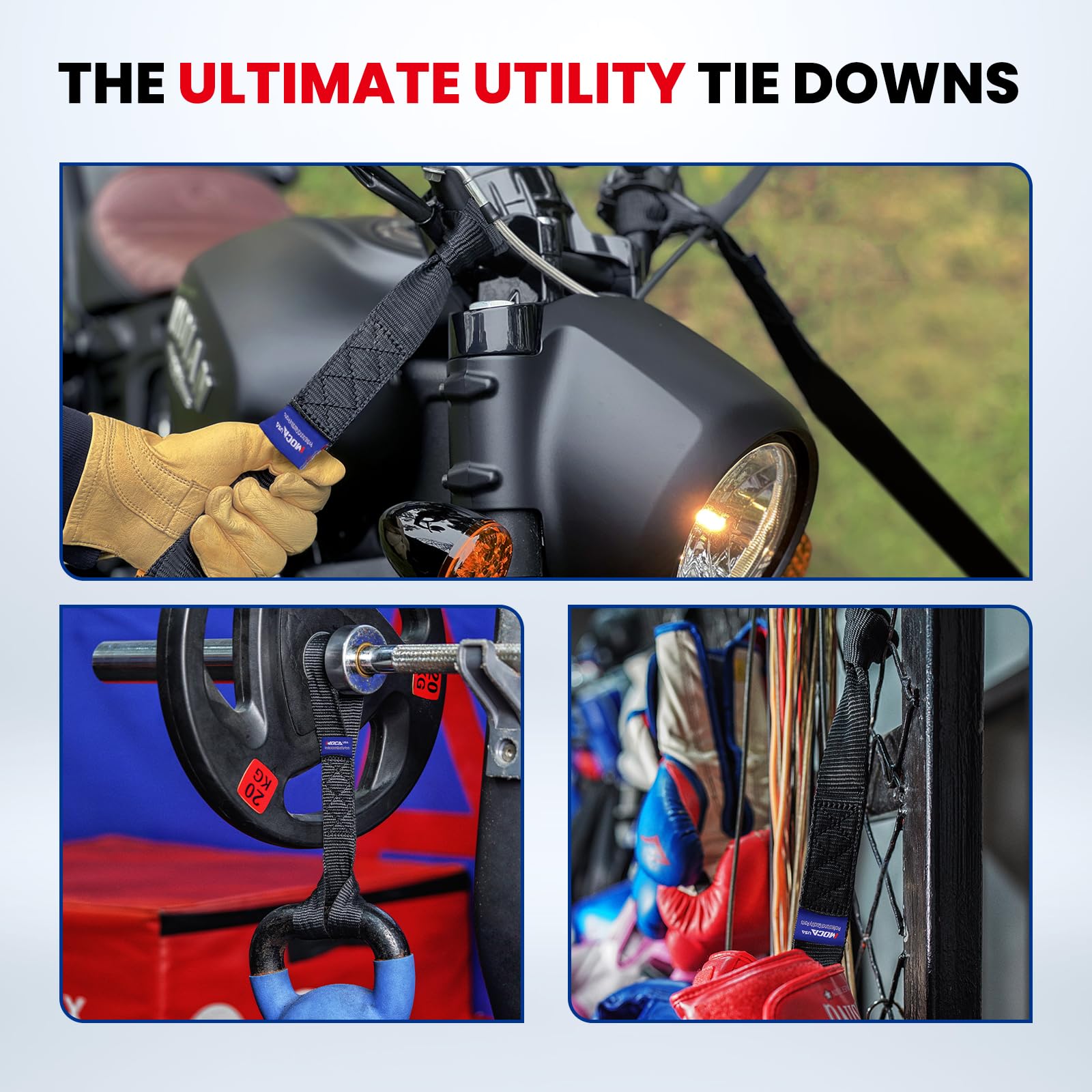 Amazon.com: MOCA 8-Pack Soft Loop Tie Down Straps 12000 Lbs