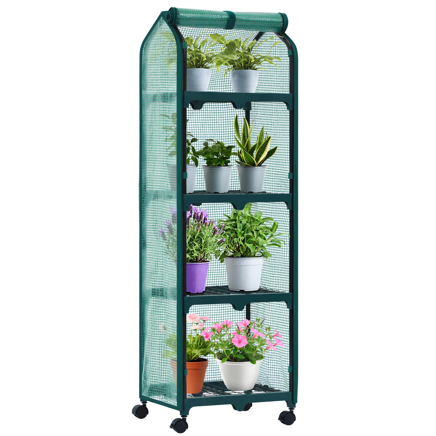 Ohuhu Locking Wheels Mini Greenhouse