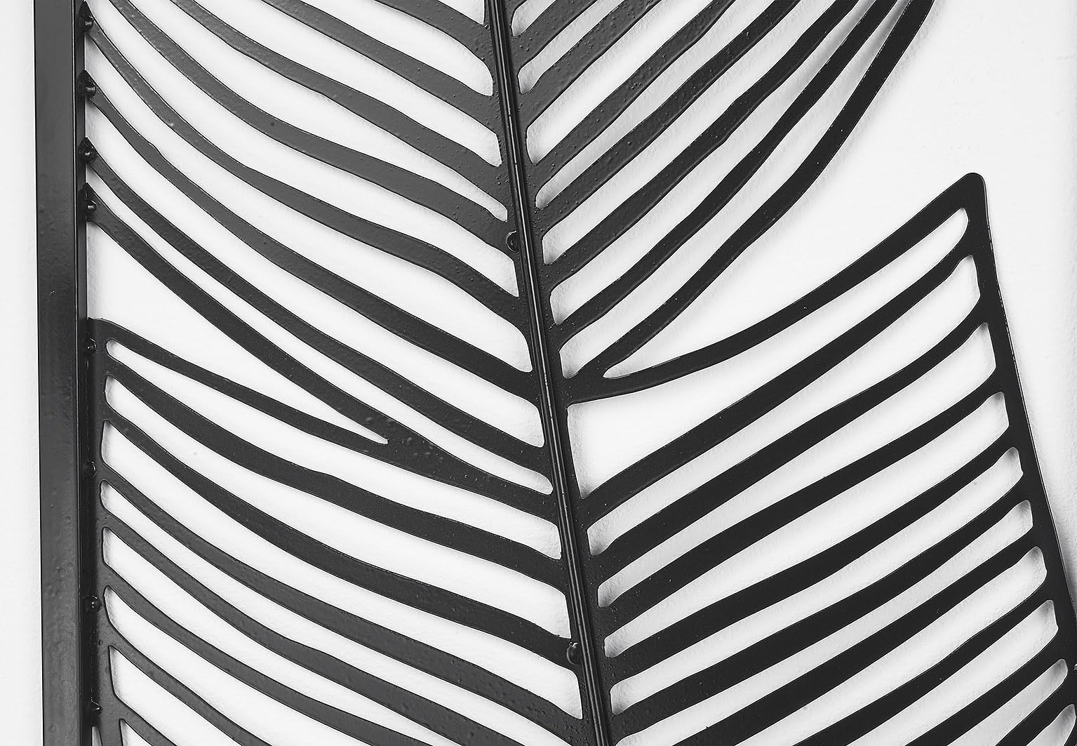 Kobolo Wandbild Wanddeko Metallbild FEATHER Metall zweiteilig Schwarz