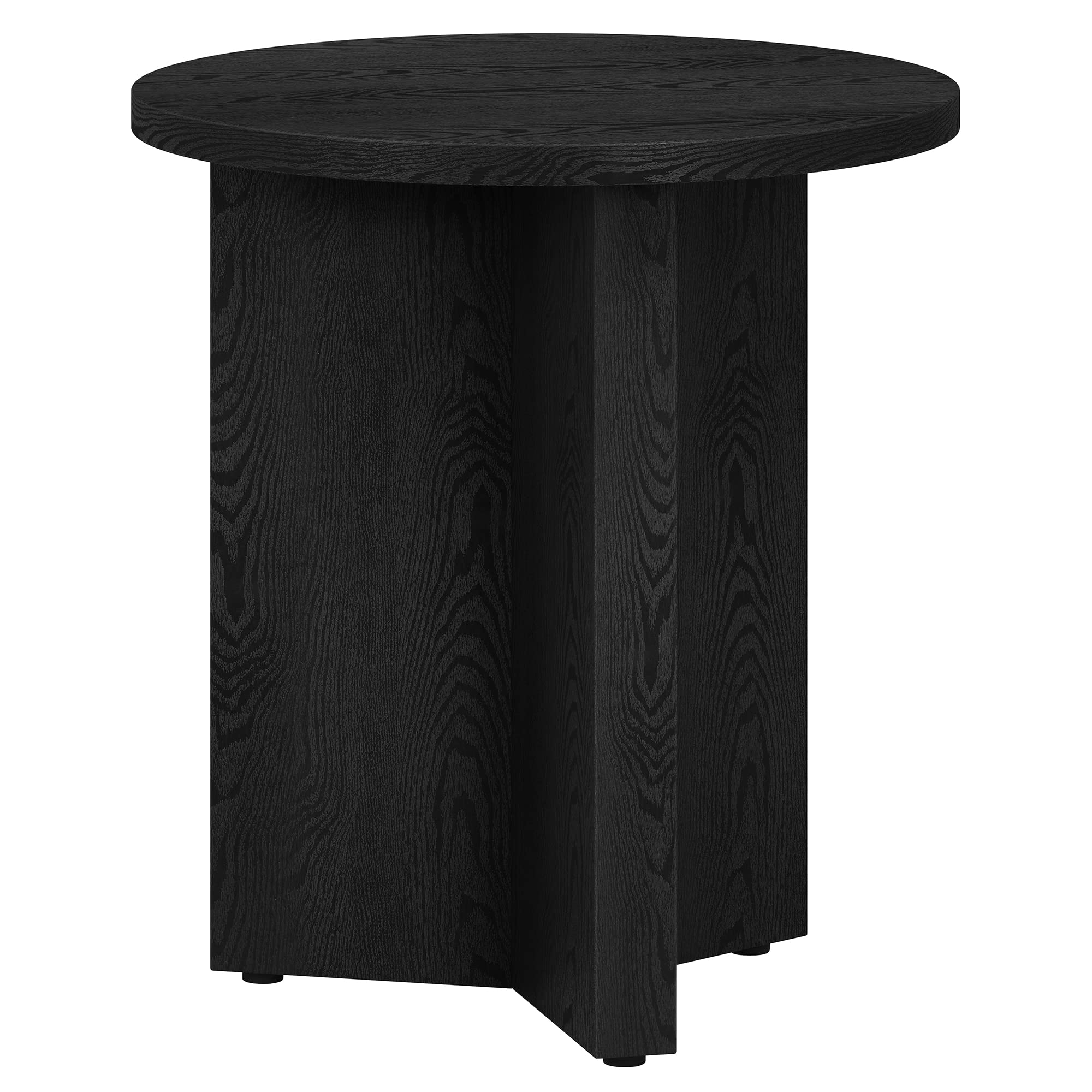 Henn&Hart Anders Side Table, 20" Wide, Black