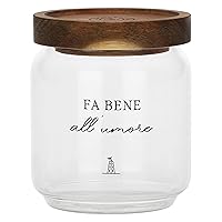 La Porcellana Bianca - Barattolo contenitore zucchero in vetro borosilicato