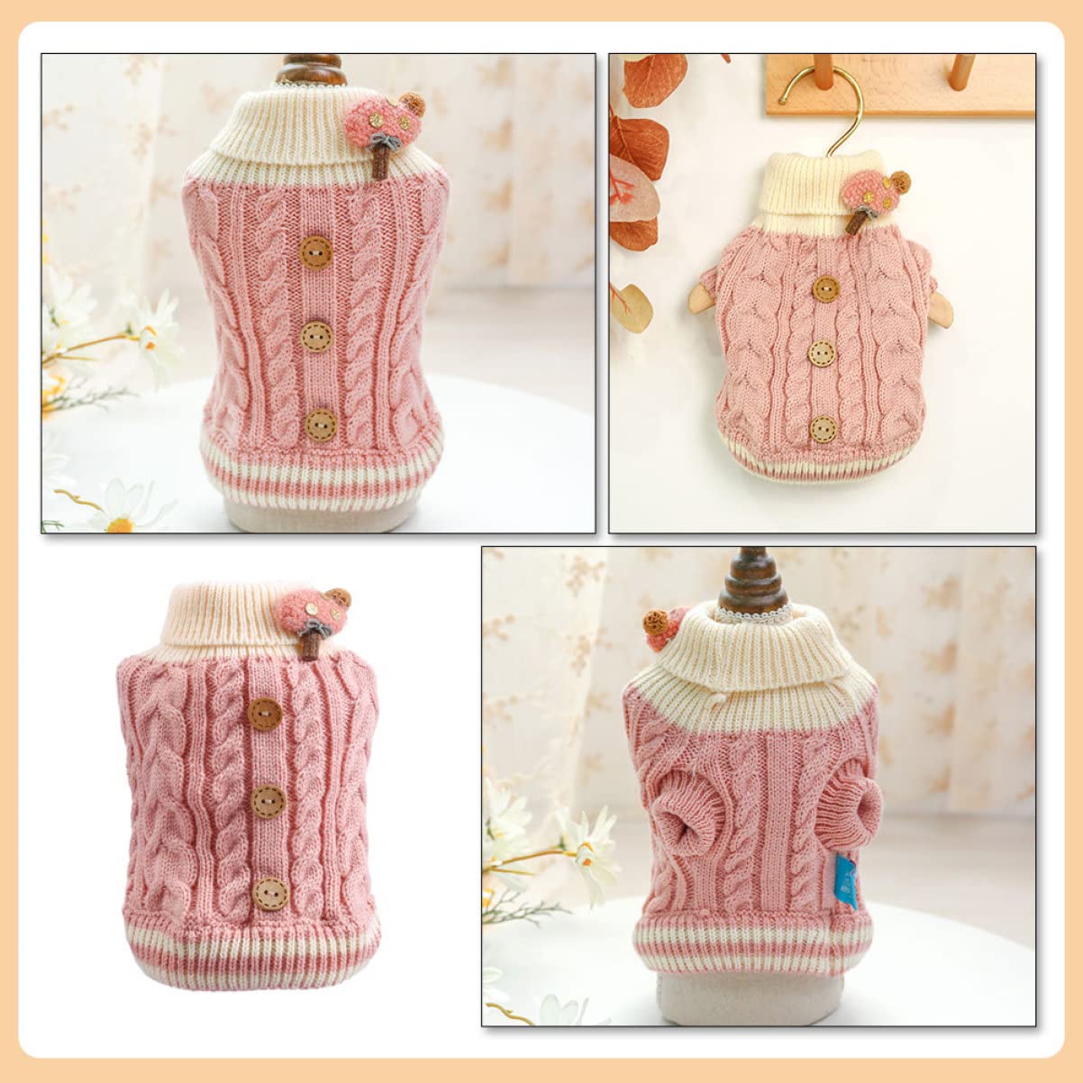 BESPORTBLE 3pièces Pull pour Chiens Et Hiver Pull Et avec Design Cartoon Vêtements Confortables pour Animaux