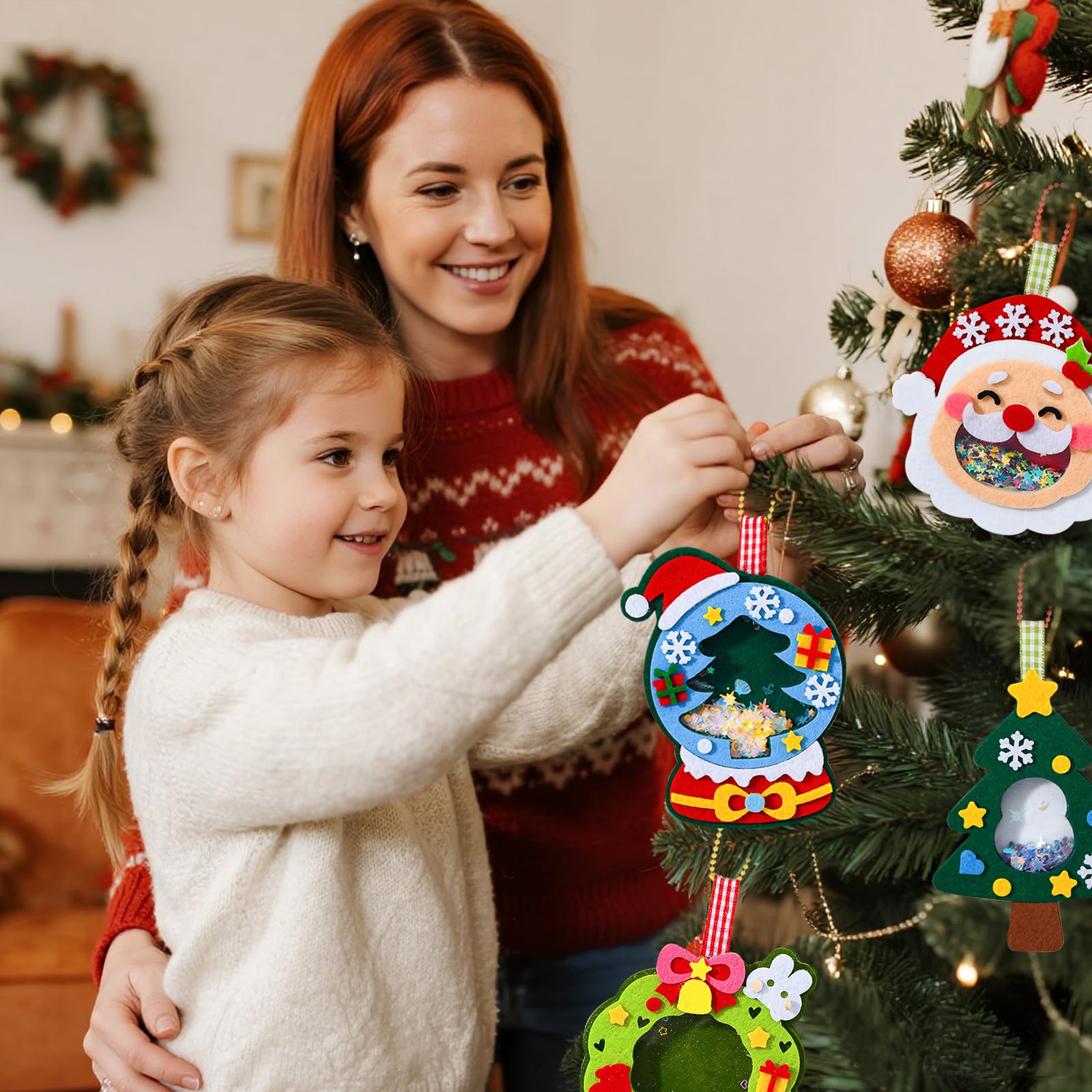 Amazon.co.jp: CCINEE クリスマス 不織布 ガーランド 飾り付け