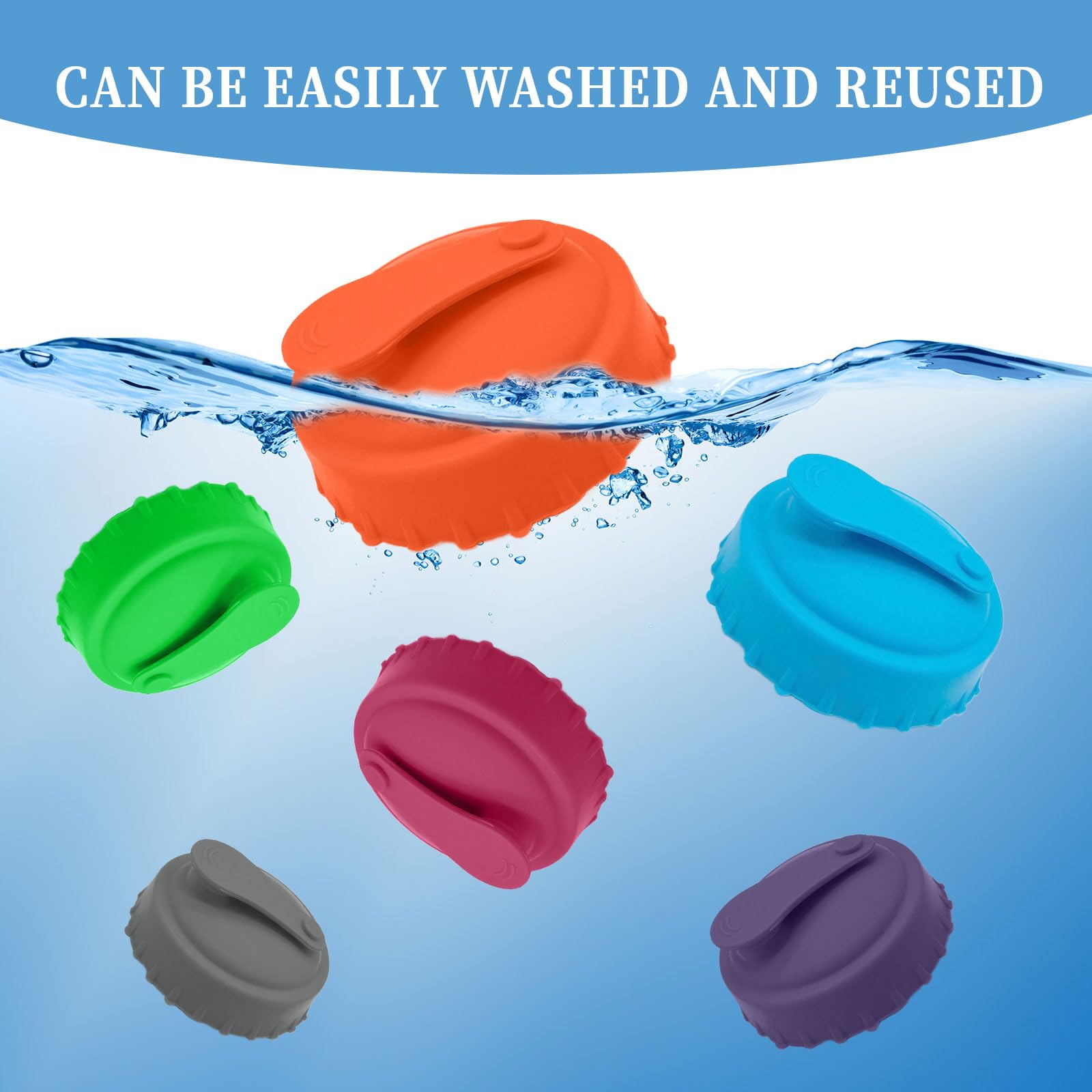 XQMMGO Lot De 6 Couvercles Pour Canettes - Bouchons Silicone Colorés Pour Boissons Et Bière