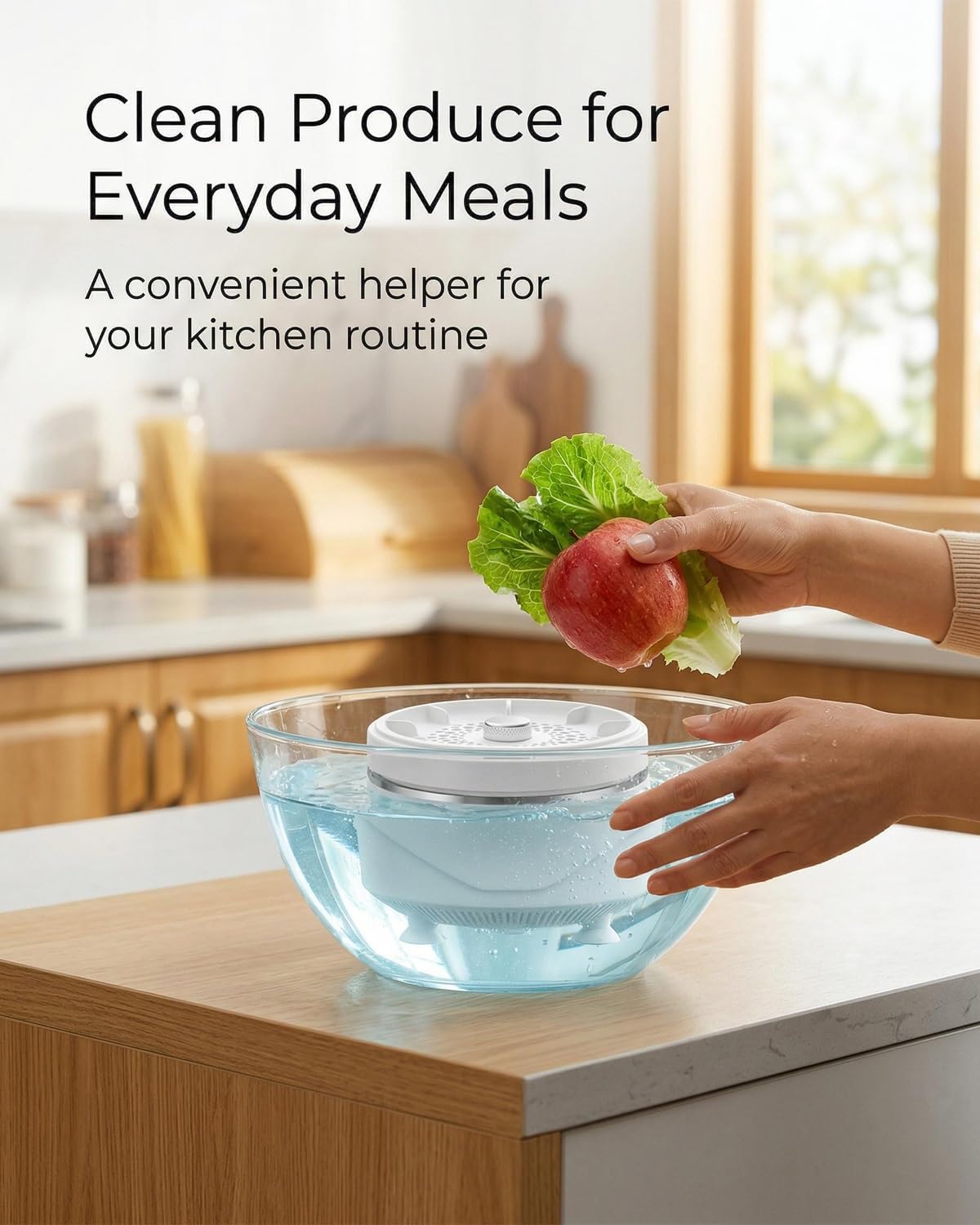 Produce Cleaner Device Machine Fruit and Vegetable Washing Machine Waterproof Titanium Electrolysis Fruit and Veggie Purifier Cleaner with Magnetic Charging Portable Cordless Daily Home Use