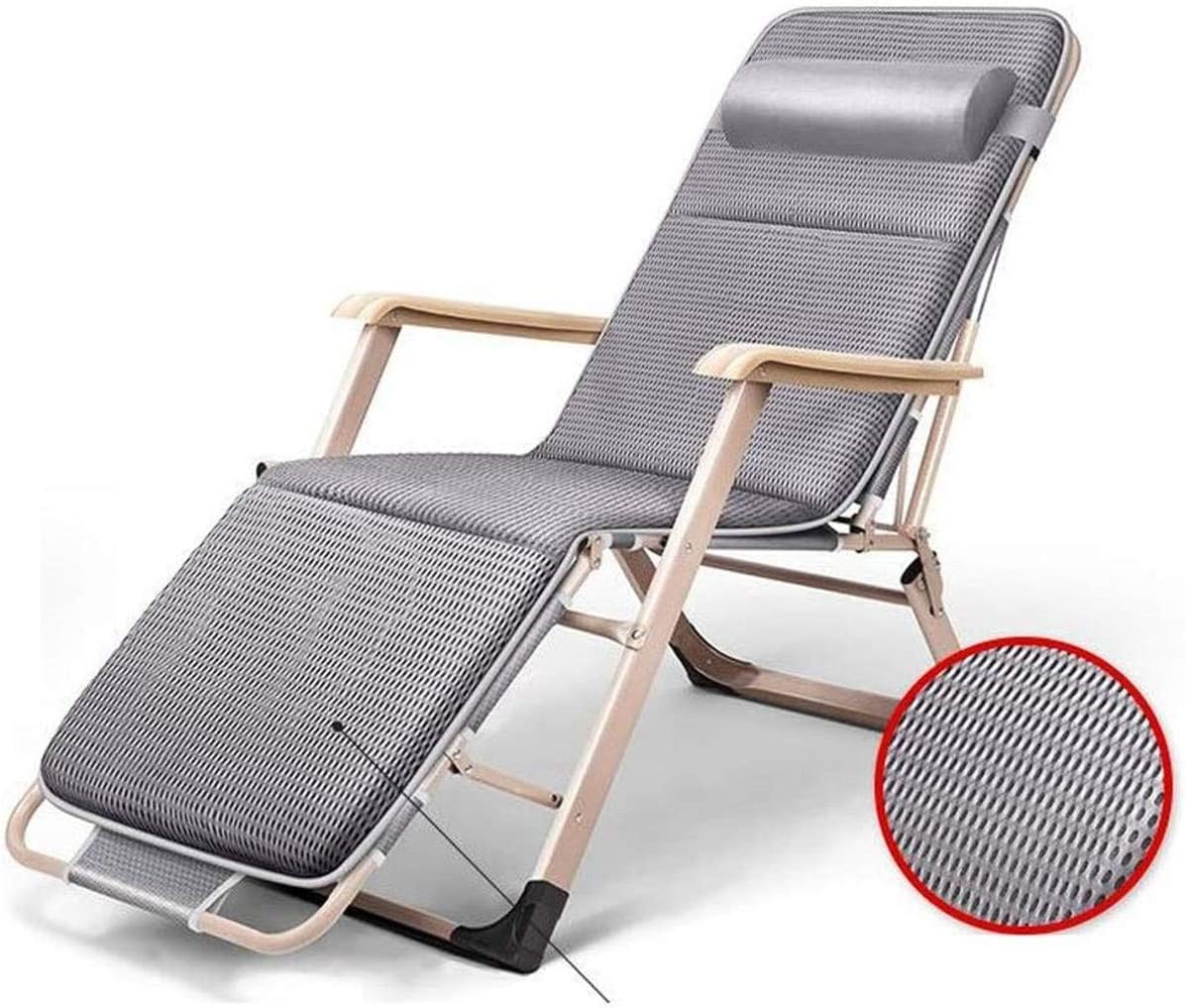 Amazon｜クラシックビーチチェアサンラウンジャー/パティオリクライニングチェアパティオリクライニングチェア、ゼログラビティチェア芝生特大