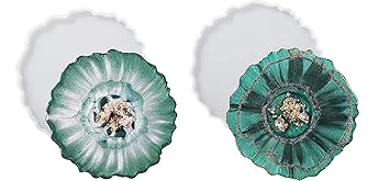 Resin Art Silicone Casting Moulds Epoxy Moulds Silicone Moulds DIY Coaster Mold Round Agate -2 PC (4 INCH)