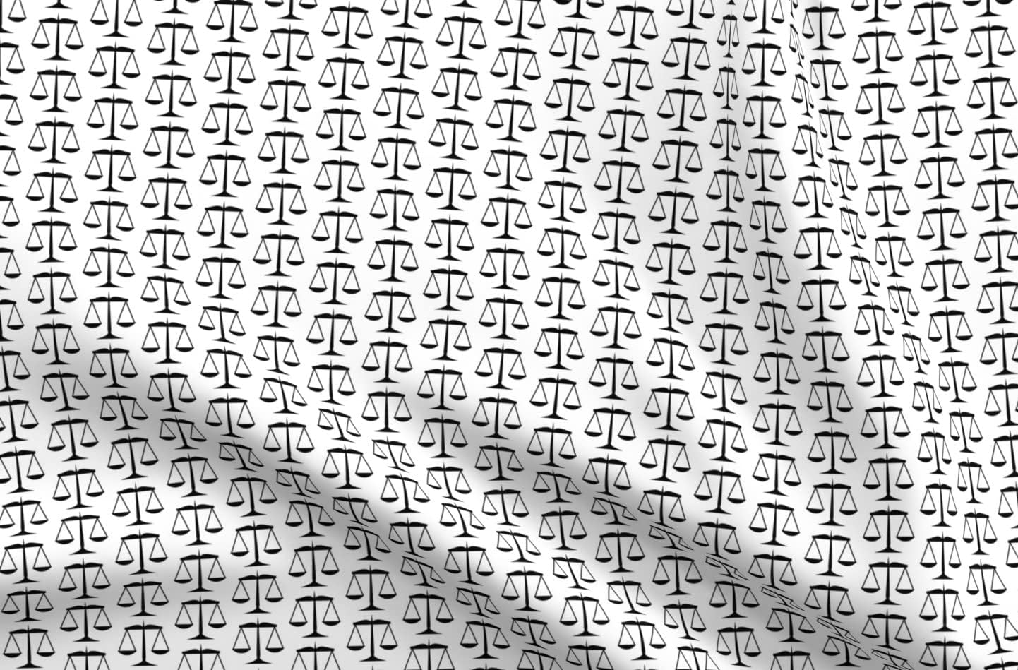 Spoonflower Fabric - Black Scales Justice White Law Courts Judge Printed on Upholstery Velvet Fabric Fat Quarter - Upholstery Home Decor Bottomweight Apparel