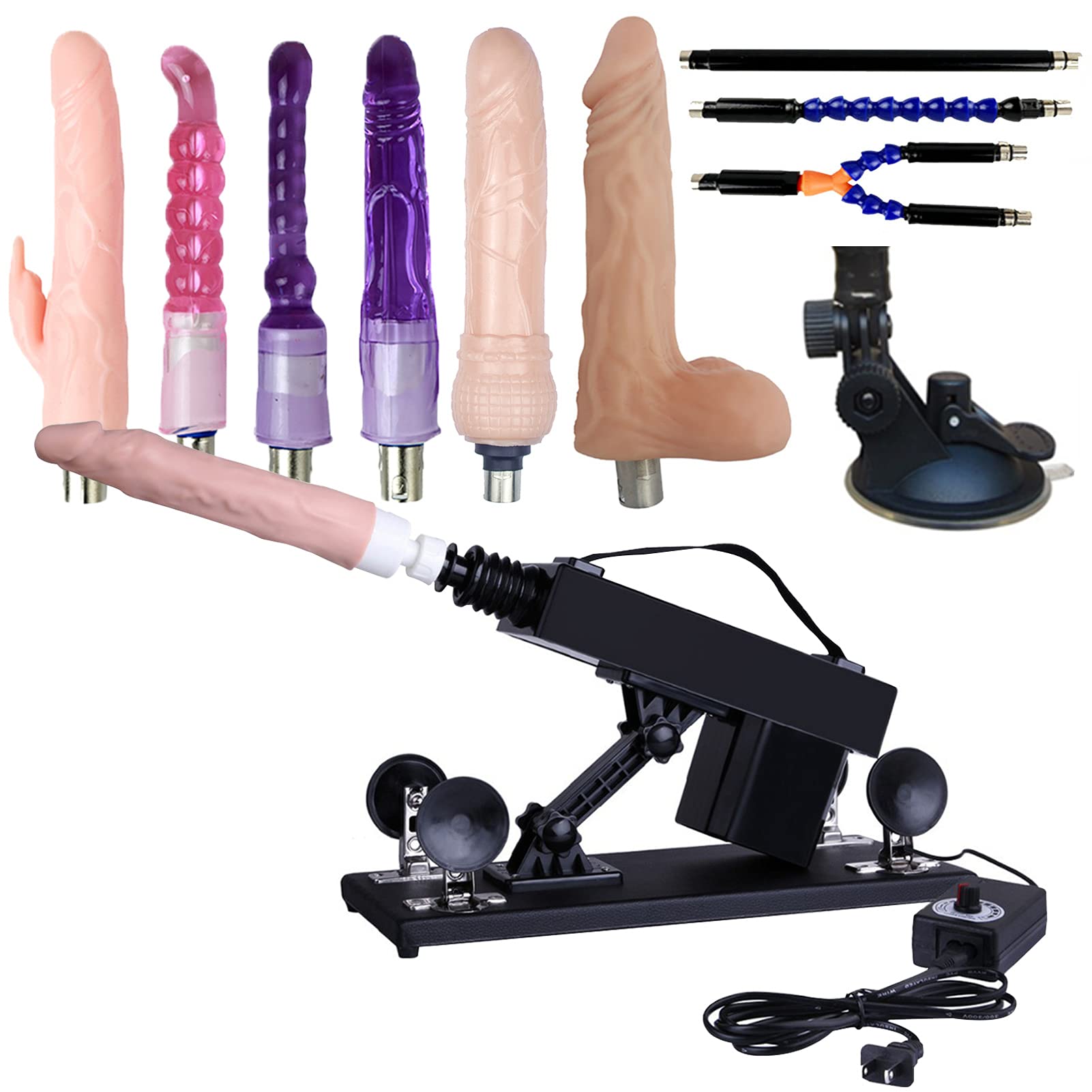 Lòve Sẹx Mǎchinē Para Mujer - Ametralladora Con Potente Motor Bomba Telescópica Máquina De Masaje Mǎschinēn Combinación De Varias Velocidades Con Varios Accesorios Riēsigēr Pēnìs