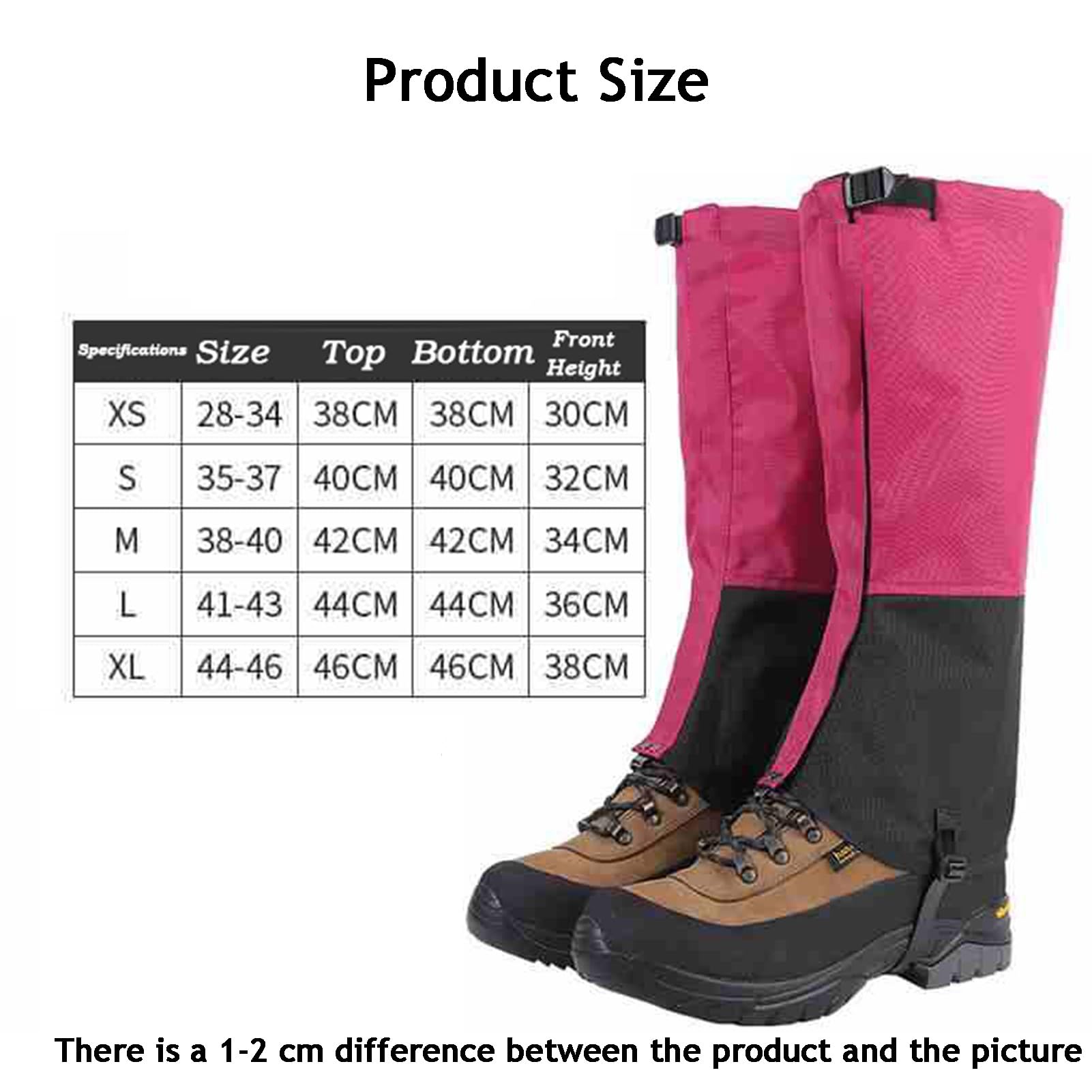 Genérico Polainas De Senderismo Ajustables Al Aire Libre, Accesorios For Caminar Resistentes Al Desgarro For Correr con Raquetas De Nieve