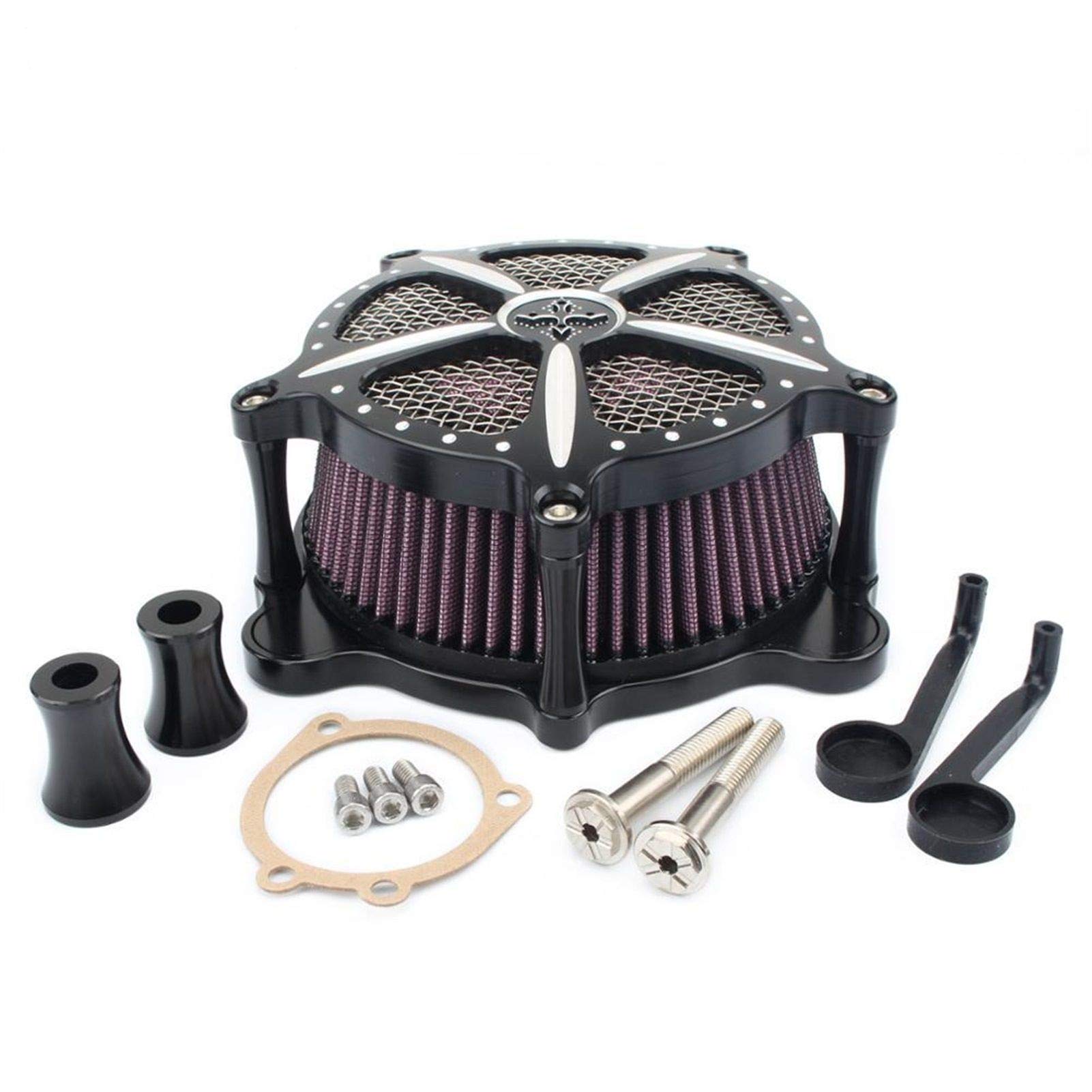 Filtr powietrza motocyklowy filtr wlotowy zestaw aluminiowy, dla Harley, Dyna Fatboy Softail Breakout Touring Road Glide FLD 1993-2017