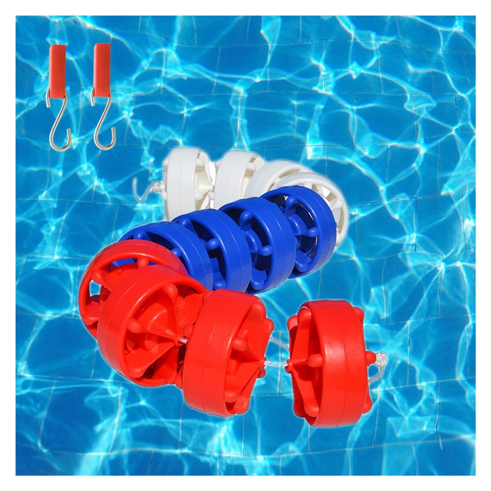 Cordon de piscine durable 6 m nylon blanc épais pour séparation couloir nage