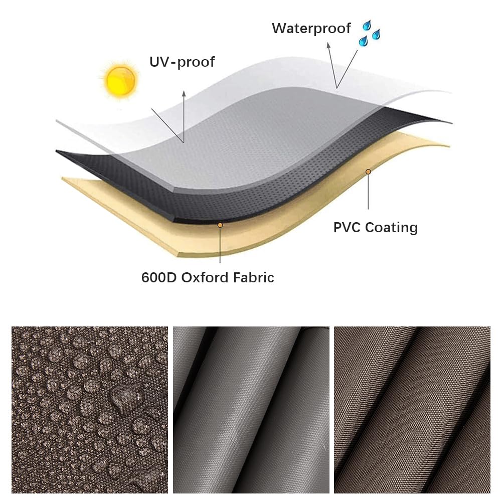 CREATCABIN Funda de Repuesto para Asiento de Columpio, 600D, Tela Oxford Gruesa, Funda para Banco de Columpio, Impermeable, para Porche, Patio, Funda de Cojín de Repuesto para Columpios de Jardín Al A