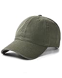 FURTALK Cotton Low Profile Baseball Cap Hat for Men Women Adjustable Dad Hat Four Seasons Classic Army Green Medium-Large