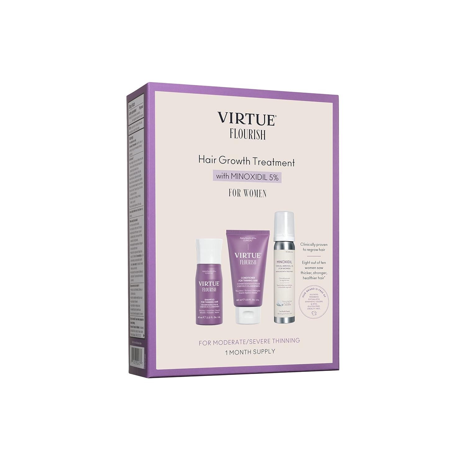 Virtue Flourish Hair Growth Regimen | 1 Month Kit